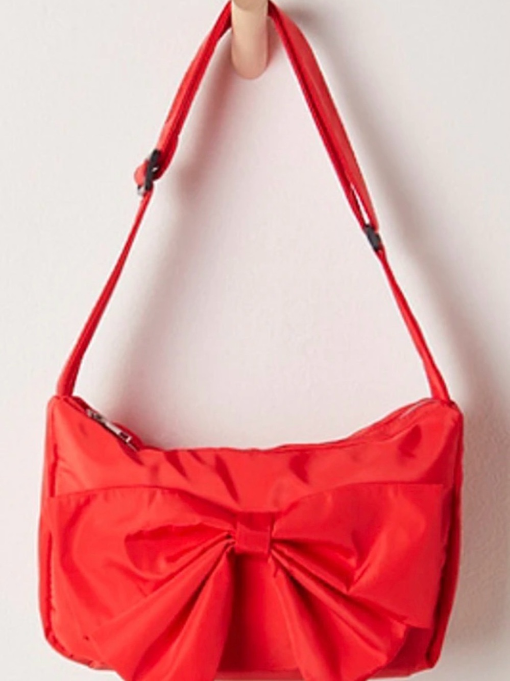 Free People Red Bow Shoulder Crossbody Bag | NWOT